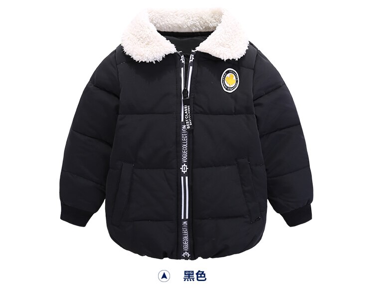 Winter Parkas Jacken Jungen Karikatur Stil Art Oberbekleidung freundlicher Schüler Kleidung Mit Kapuze Jacke für Jungen Baumwolle Parkas Mantel: Schwarz / 7