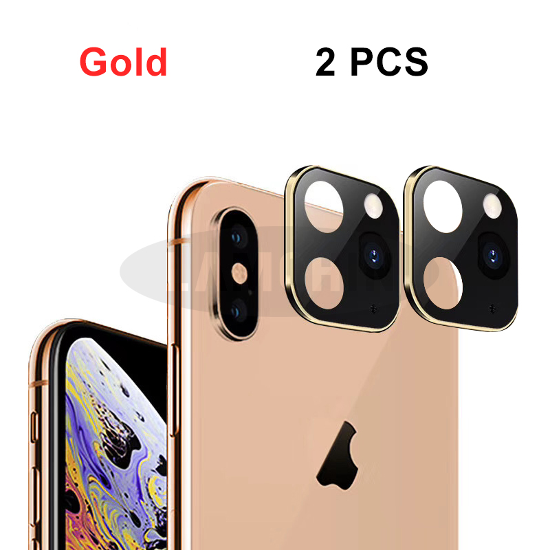 Kamera Objektiv Aufkleber Für Iphone X Xs Max Zweite Ändern 11 Pro Max 11pro Aufkleber Geändert Kamera Abdeckung Titan Legierung 10 Protector: Gold 2PCS