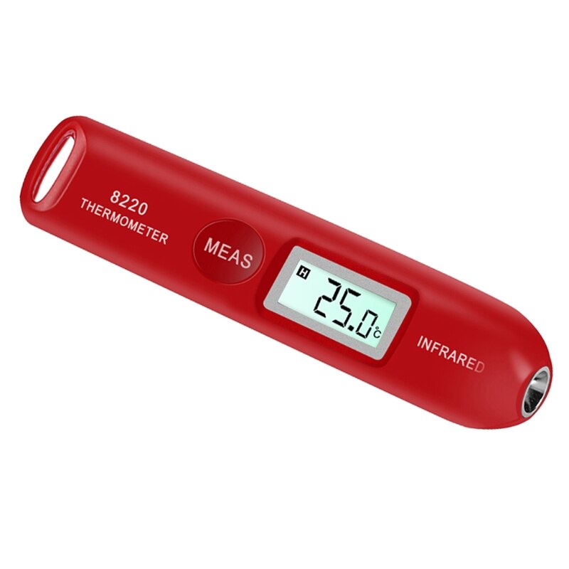 Food Cooking Infrared Thermometer Mini Handheld Portable Digital Electronic Handheld Portable Pocket temperature Pen Thermometer: Red