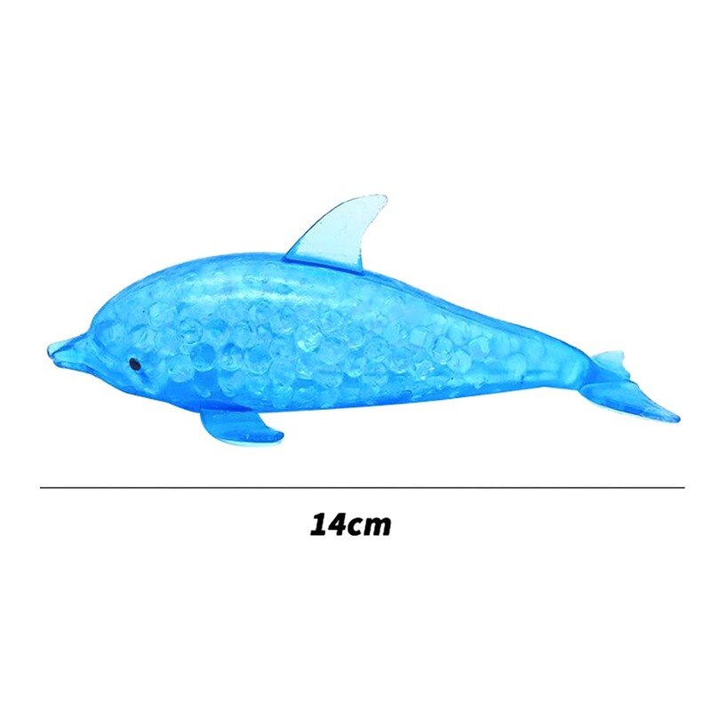Kawaii delfin hai dekompresjon leker dyr svampaktig anti stress klype perle stress ball klembar stress avlastning leketøy barn