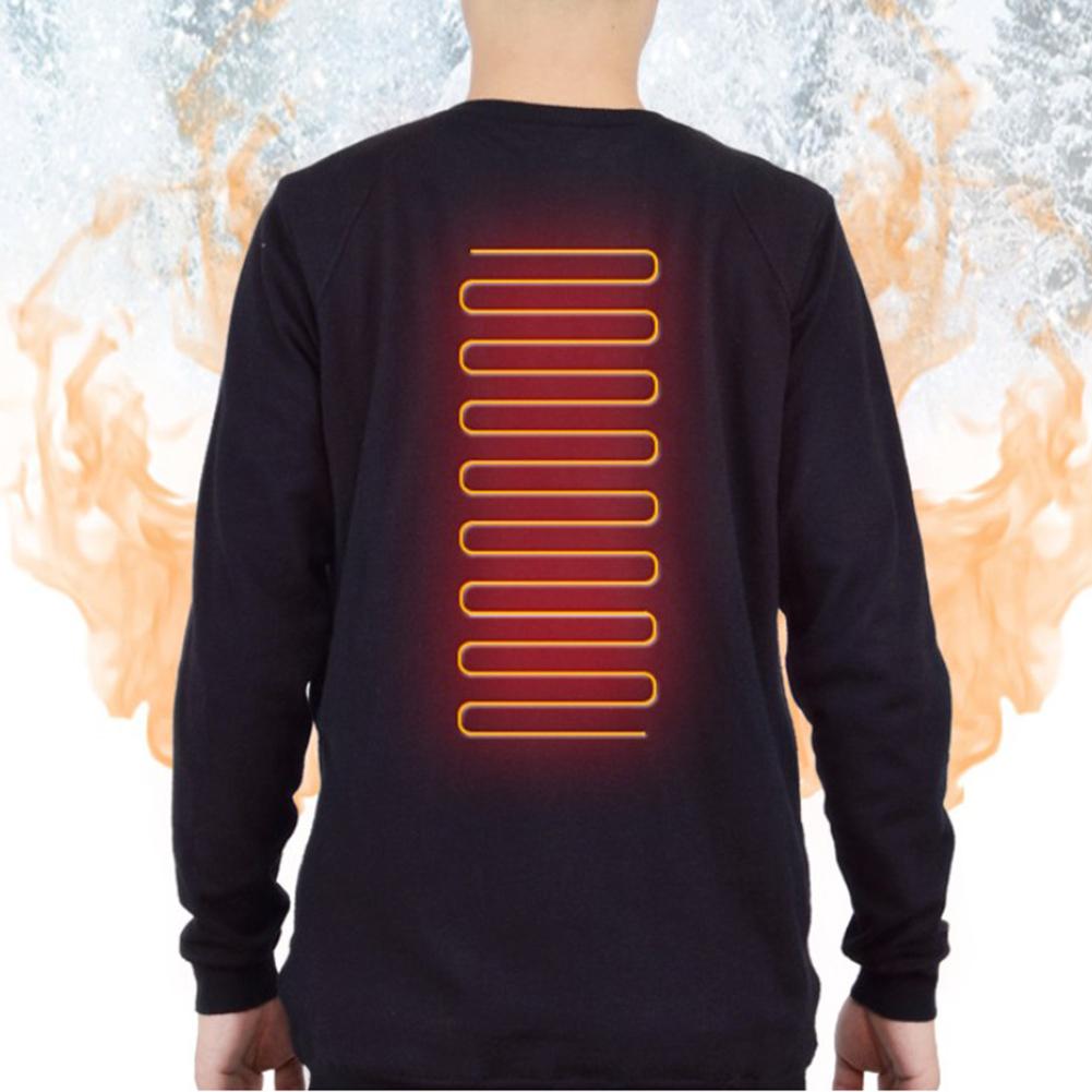 USB Electric Sweater Outdoor Infrared Heating Sweater Flexible Electric Thermal Winter Warm Clothing For Motorcycle Riding Sport