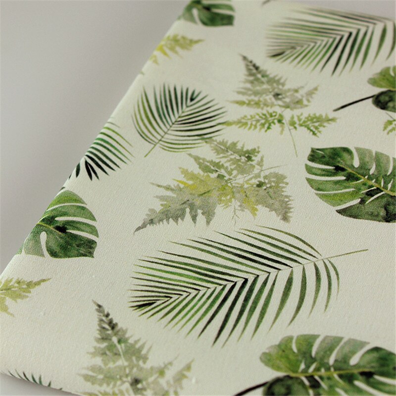 Groene bamboe blad bananenblad katoen en linnen doek
