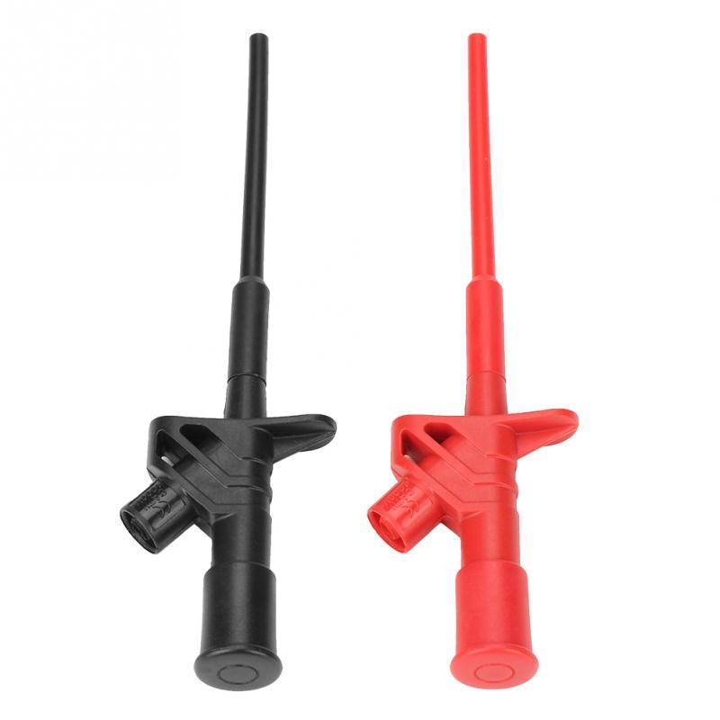2Pcs P5004 High Voltage Flexible Test Probe Insulated Quick Test Hook Clip Tool