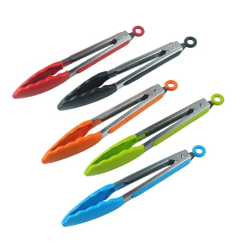7 &quot;9&quot; 12 &quot;Silicone Tang Hittebestendige Non Stick Keuken Tong Voor Koken Serveren Grill Bbq Salade keuken Bbq Tool