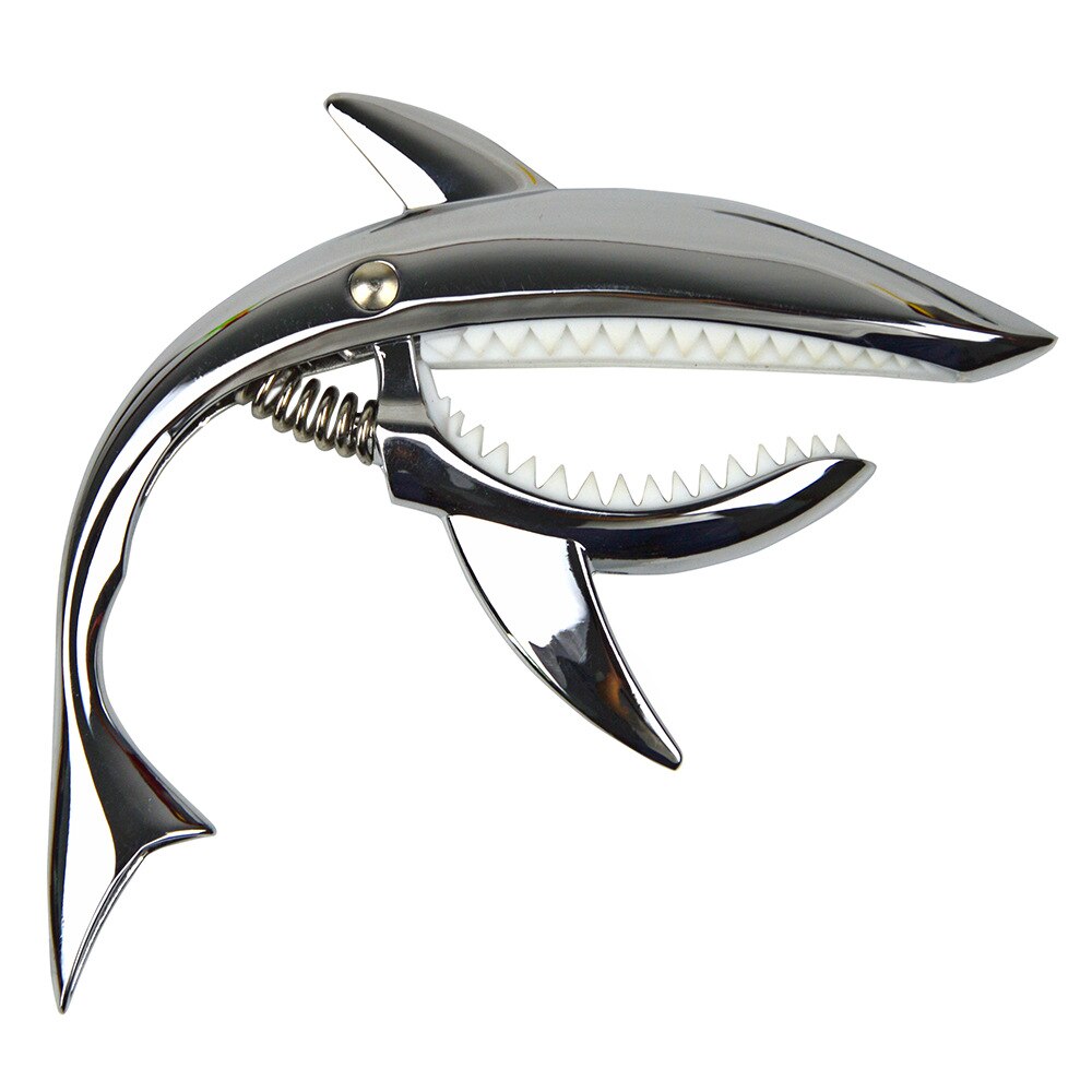 Shark Guitar Capo Funny Zin Alloy Quick Change Clamp for Acoustic Electric Guitarra Bass guitar bridge guitar strings: E