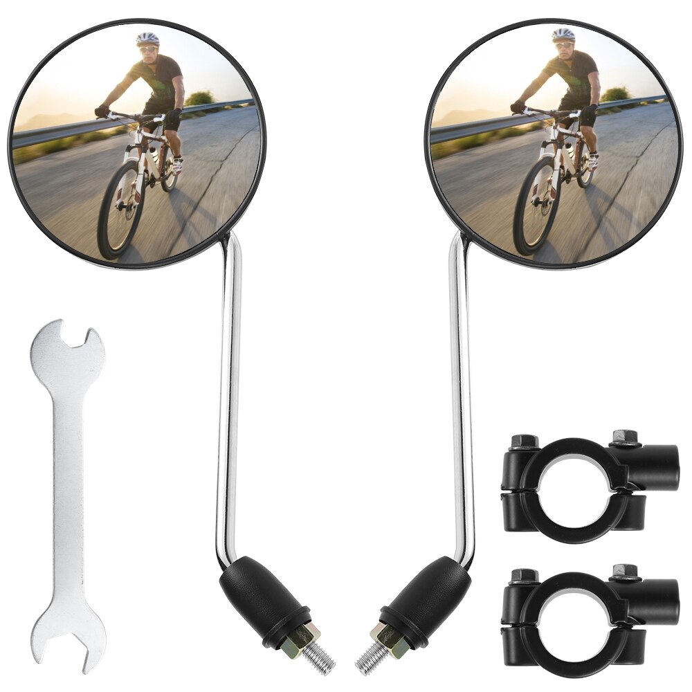 Arkham Rétroviseur Vélo HD 360° – Verre Anti-éblouissant Incassable – Rotatif Universel Pour Guidon 15-20 Mm – Gauche