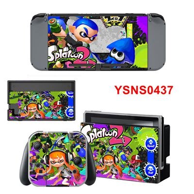 Splatoon 2 Aufkleber Nintend Schalter Haut NS Konsole Controller Vinyl Skins Decals Aufkleber Spiel Abdeckung Für NS: YSNS0437