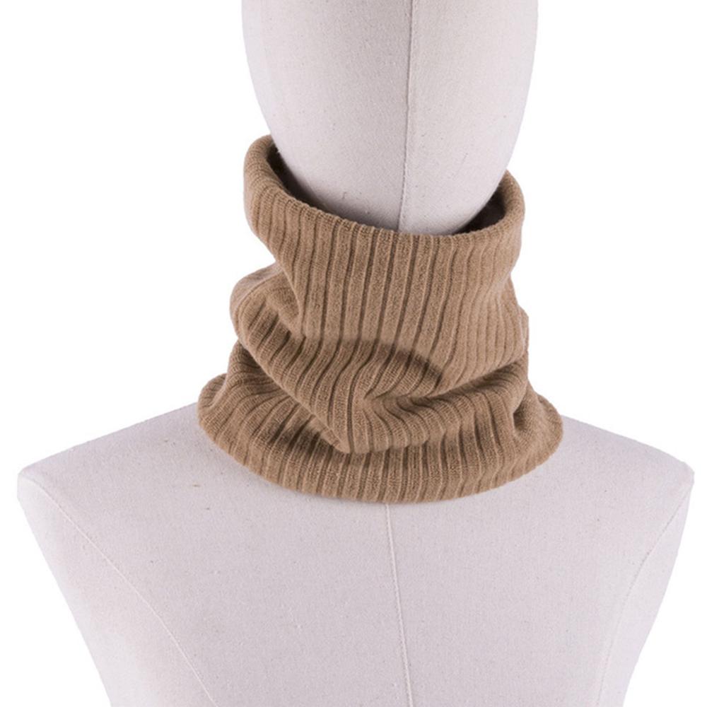 Winter Halswarmer Fleece Sjaal Voor Mannen Vrouwen Gebreide Masker Hals Cover Buis Hoofd Sjaal Voor Fietsen Skiën Wandelen: Khaki