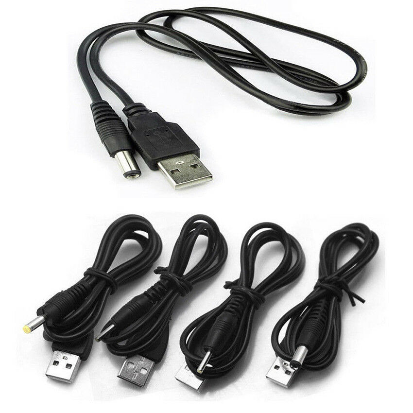 Câble d&#39;alimentation USB A mâle vers 2.1/2.5*0.7/4.0*1.7/3.5*1.35, 5.5mm, 5V DC