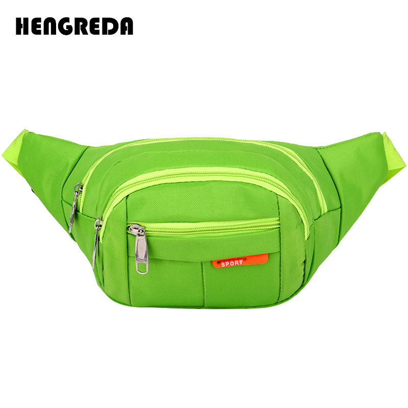 Women Waist Packs Fanny Bag, Multiple Functions Hip Bum Chest Belly Back Bags with Adjustable Belt Strap for Men, Women Fit 6" P: Green
