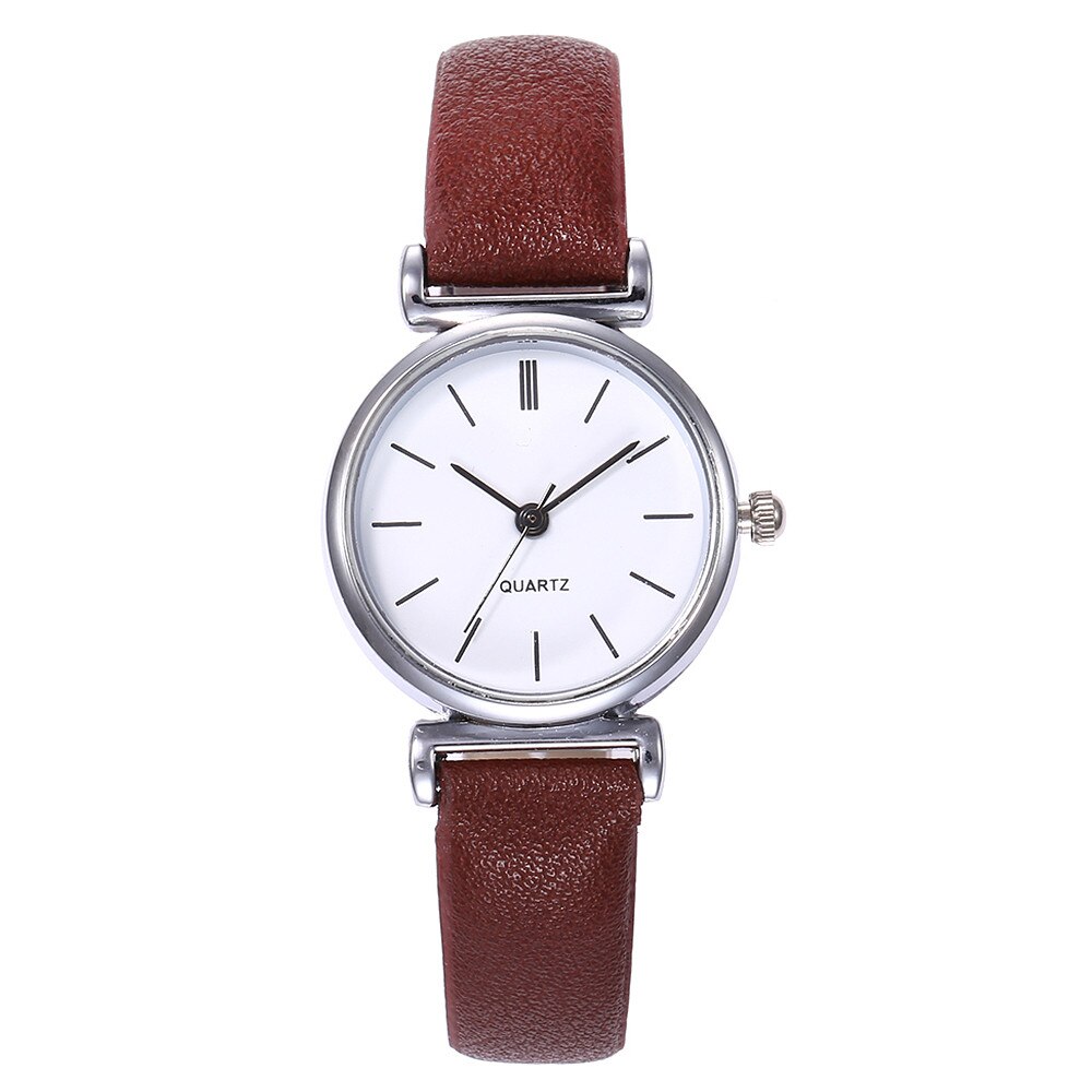 Relogio Feminino vansvar Watch Women Casual Quartz Leather Band Newv Strap WristWatch Small Dial Saat Reloj Mujer: Coffee