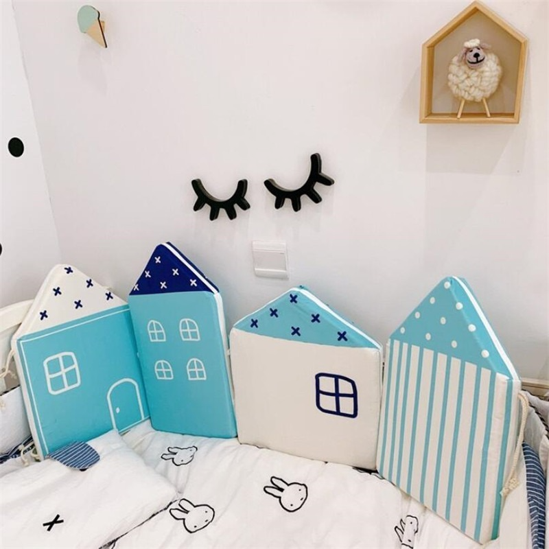 Clôture de lit de petite maison nordique, pare-choc de Protection pour berceau, garde-corps amovible et lavable, décoration de chambre d&#39;enfants: Style 10