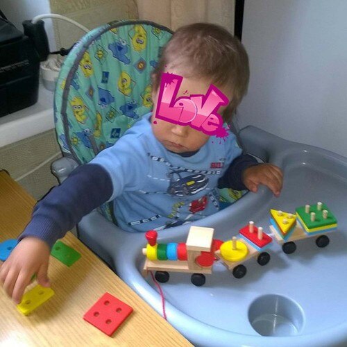 Wooden Toys Three Shape Small Trains / Baby Wooden Toy Educational Geometric Train