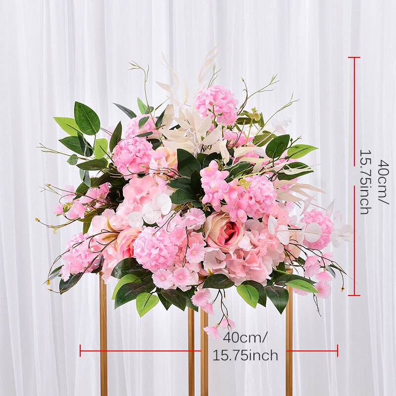 DIY wedding table centrepieces artificial flower ball backdrop wedding decor road lead wall hotel shop party silk flowers
