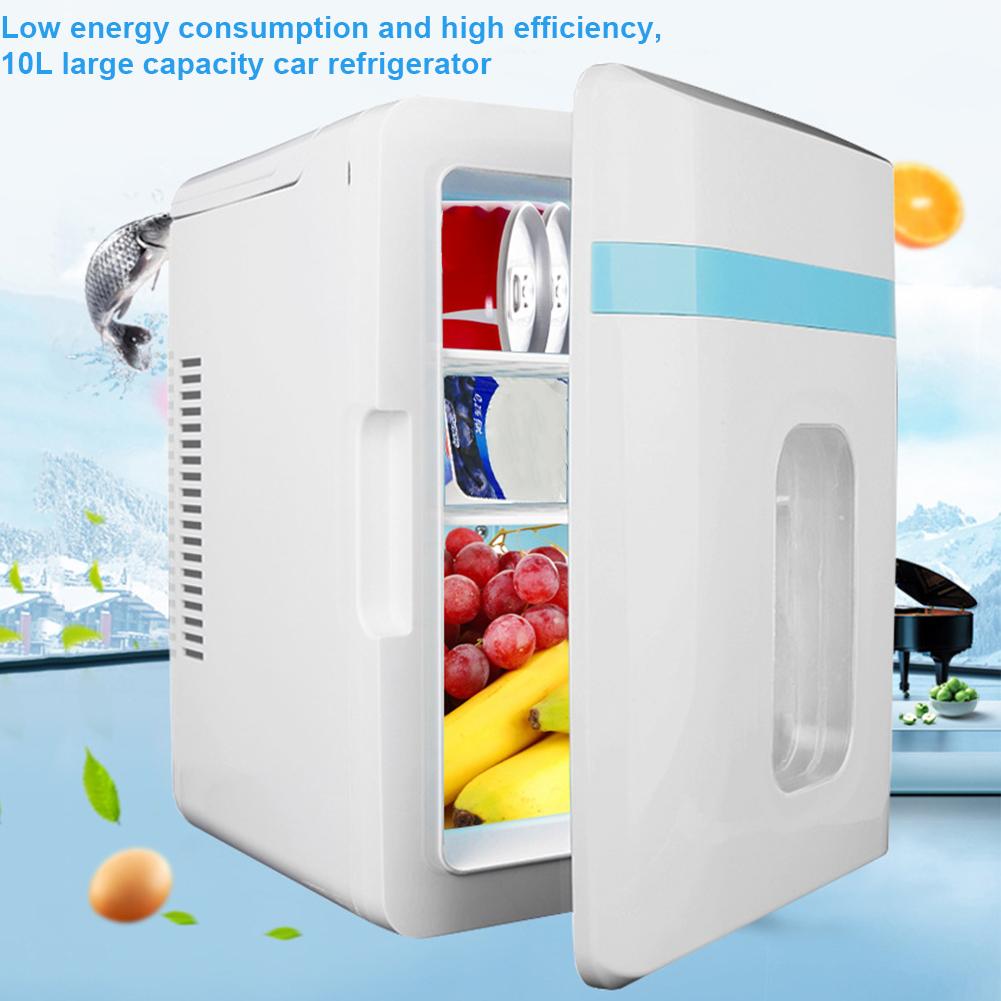 10L Mini Fridge Cooler Car Use Refrigerators Ultra Quiet Low Noise for Home Office Car 12V-220V Portable Fridge Ice Box Travel