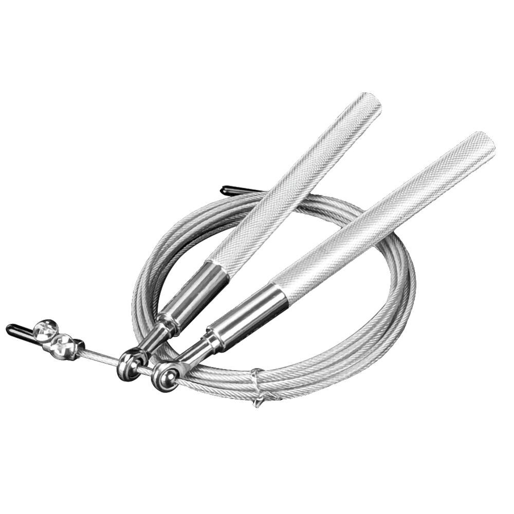 3M Jump Skipping Ropes Cable Steel Adjustable High Speed Steel Double Bearing Jump Ropes Crossfit Training Sports Exercises: Light Grey