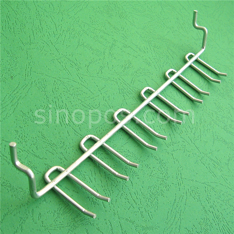 Multi suportes retos da ferramenta do gancho de pegboard dos pinos, gancho de metal do armazenamento das escovas múltiplas do martelo da chave de peghooks da parede de aço