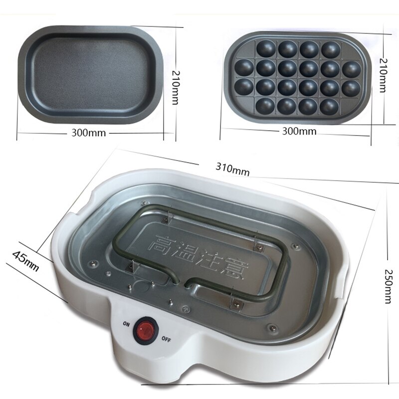 Takoyaki électrique 800W KS-338N, 220V, Machine ménagère, poêle à frire, outil pour collation