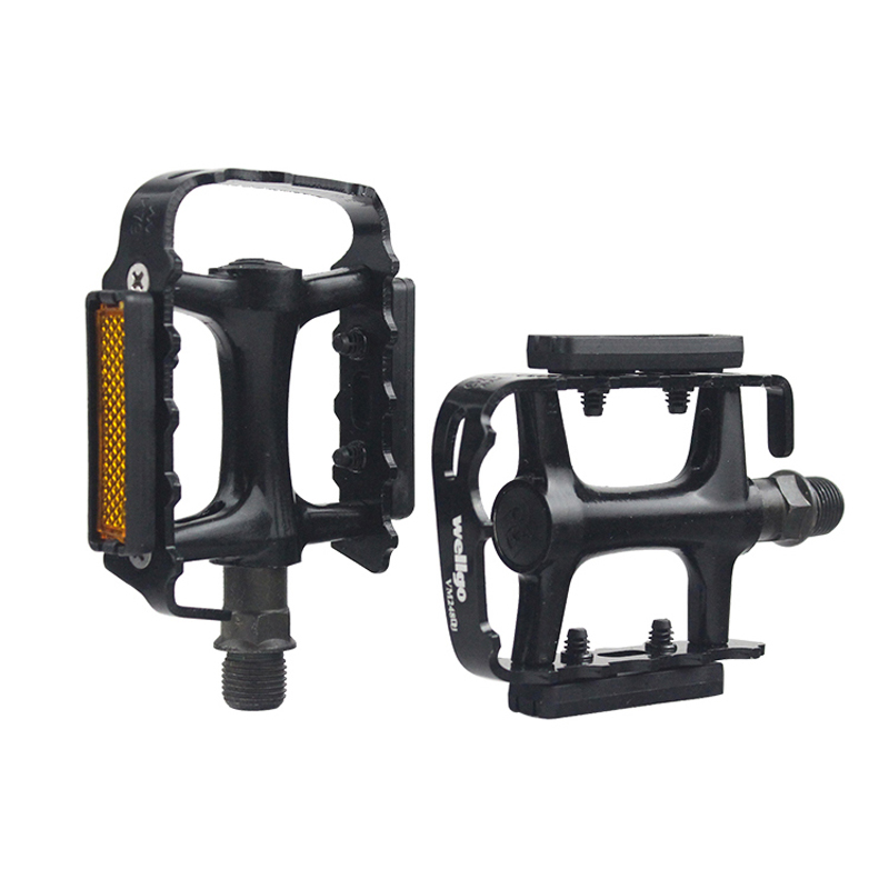 Wellgo M248 Ultralight Lager Pedalen Racefiets Pedaal Mtb Accessoires Aluminium Zwart Zilver Berg Fietsonderdelen: black