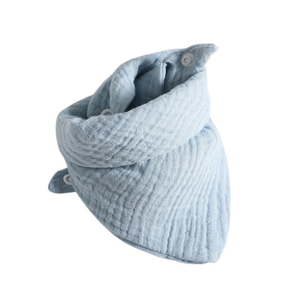 Bavaglino bavaglino tasca garza di cotone asciugamano saliva bavaglino fazzoletto bavaglino garza per bambini: sky blue
