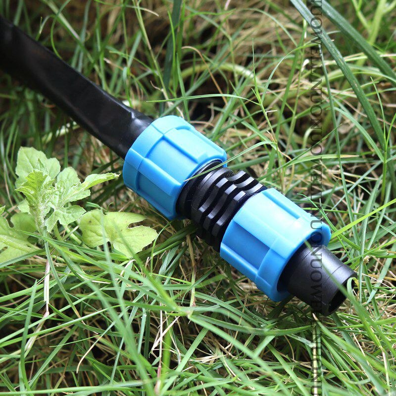 2 stücke 16mm Tropf Irrigaton Schlauch Anschlüsse Tropf Schlauch Armaturen Schloss Mutter Rohr Gelenke Micro Bewässerung System Garten Wasser stecker