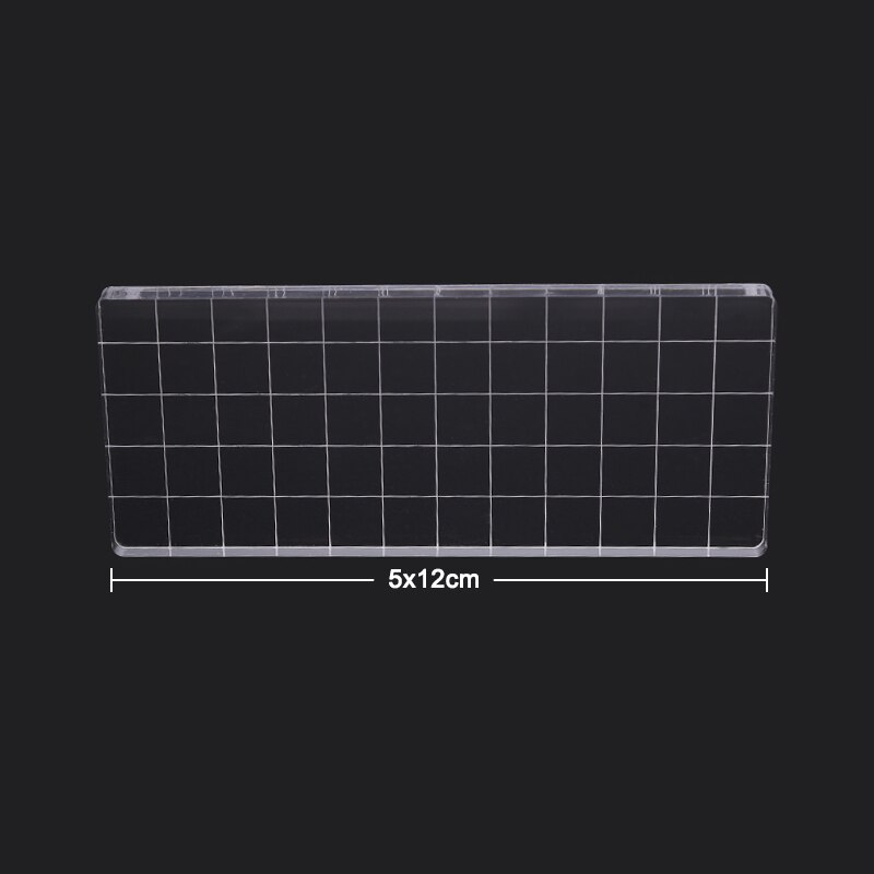 9 Sizes Transparent Acrylic Clear Stamp Block Pad For Stamping DIY Scrapbooking Card Making Handmade Tool: E