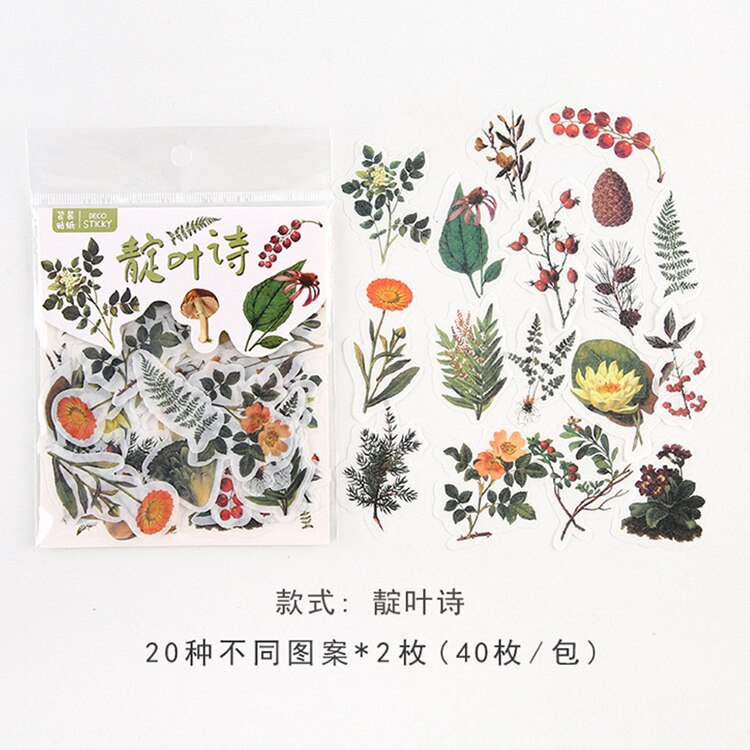 Mohamm-papier décoratif Mini fleur et chat pour Scrapbooking sur Journal, autocollants calendrier spatial mignons, papeterie à paillettes: R