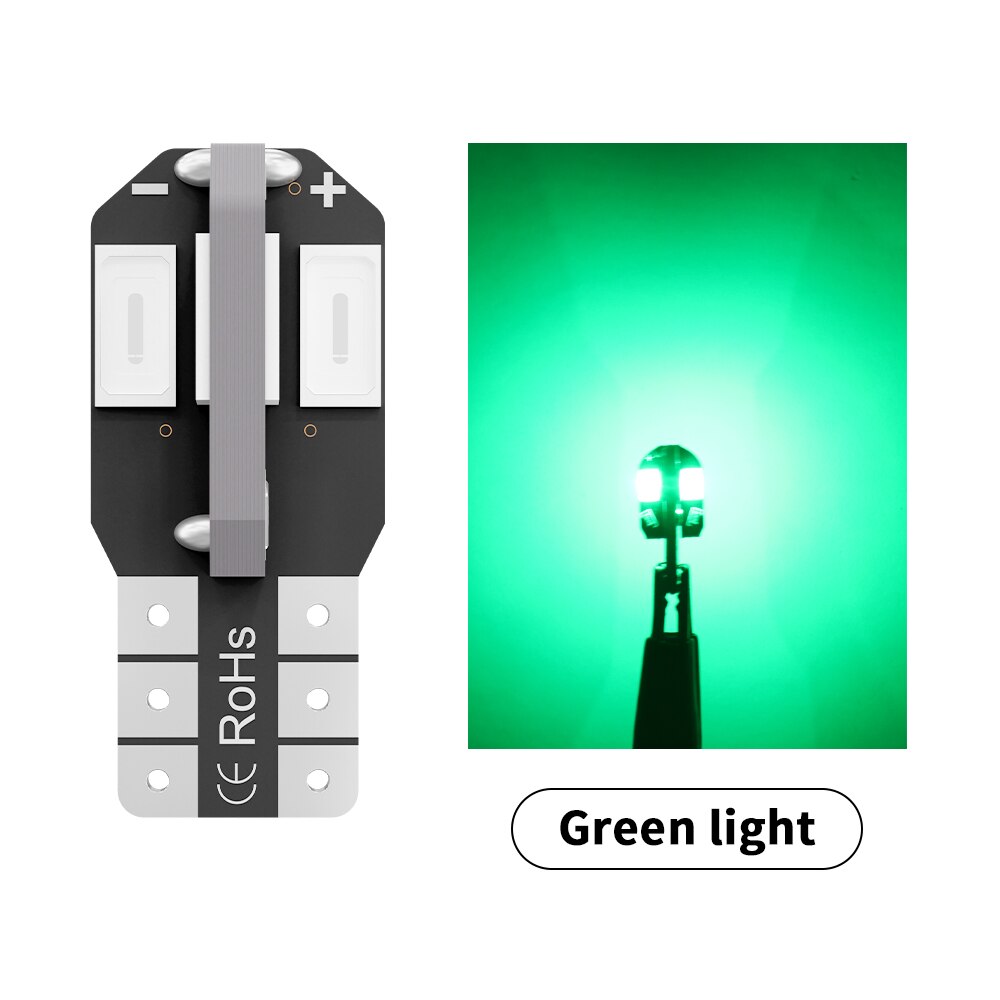 2x t10 w5w canbus led polttimo 8 smd 5630 194 automaattinen välys kiilan puoleinen takaluukun valo 12v 6000k lukuvaloa ei virhettä valkoinen punainen: Vihreä