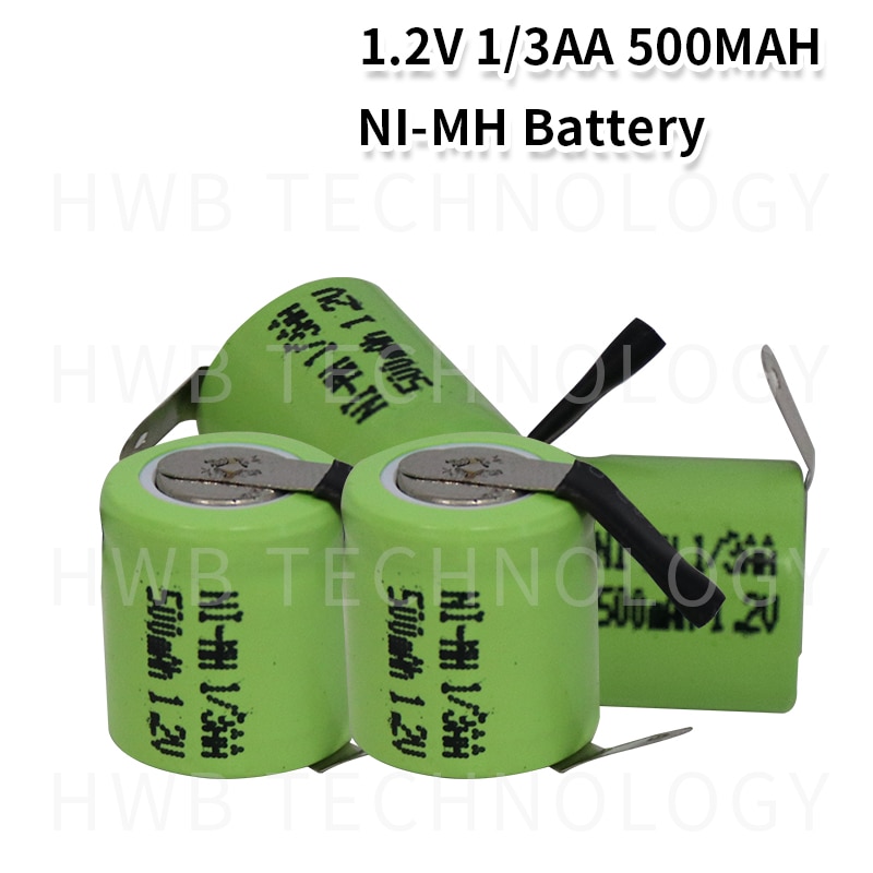4pack KX 1.2V 1/3AA 500mAh Ni-Mh 1/3 AA Ni-Mh Oplaadbare Batterij Met Pinnen