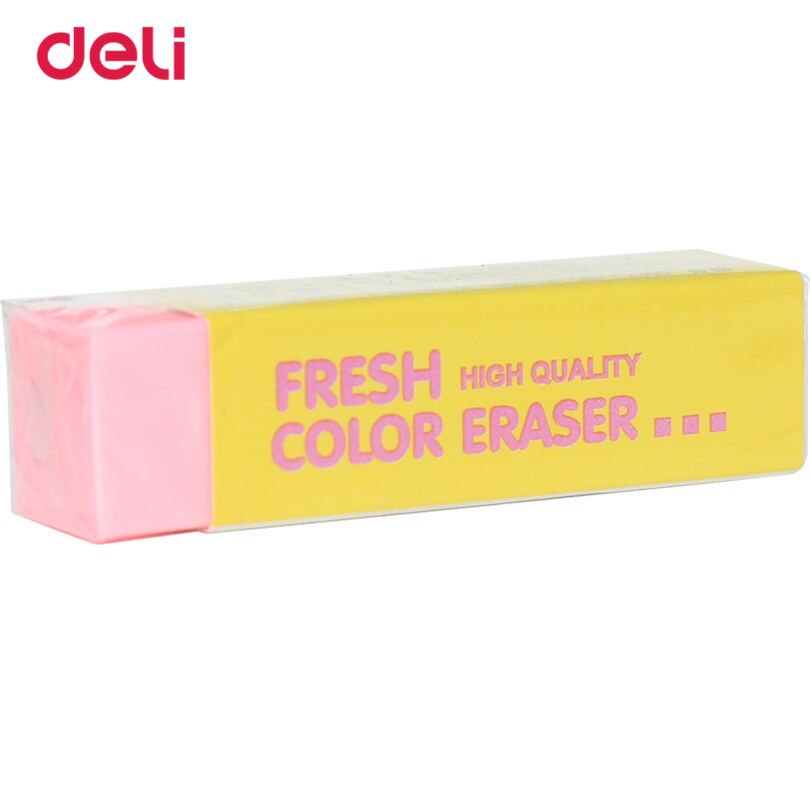 Deli Pencil Eraser Candy Colors Cute Style Stationery Rubber Practical Normal Office Eraser Student Learning Stationery