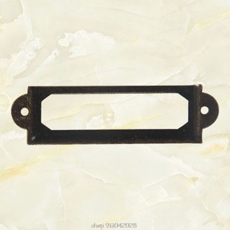 50 Pack Office Library File Drawer Cabinet Card Tag Label Holder Metal Frame N16 20