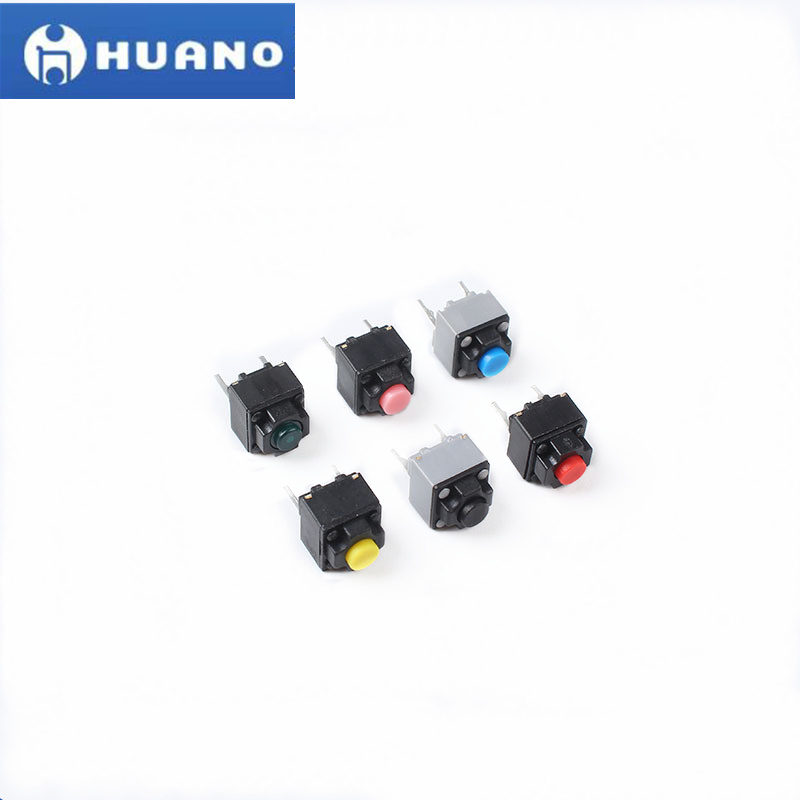 HUANO – micro-interrupteur de souris silencieux, 6x6x7.3mm, 10 pièces/lot, rouge, noir, jaune, bleu, vert, 3 millions de roses, 10 millions de heures