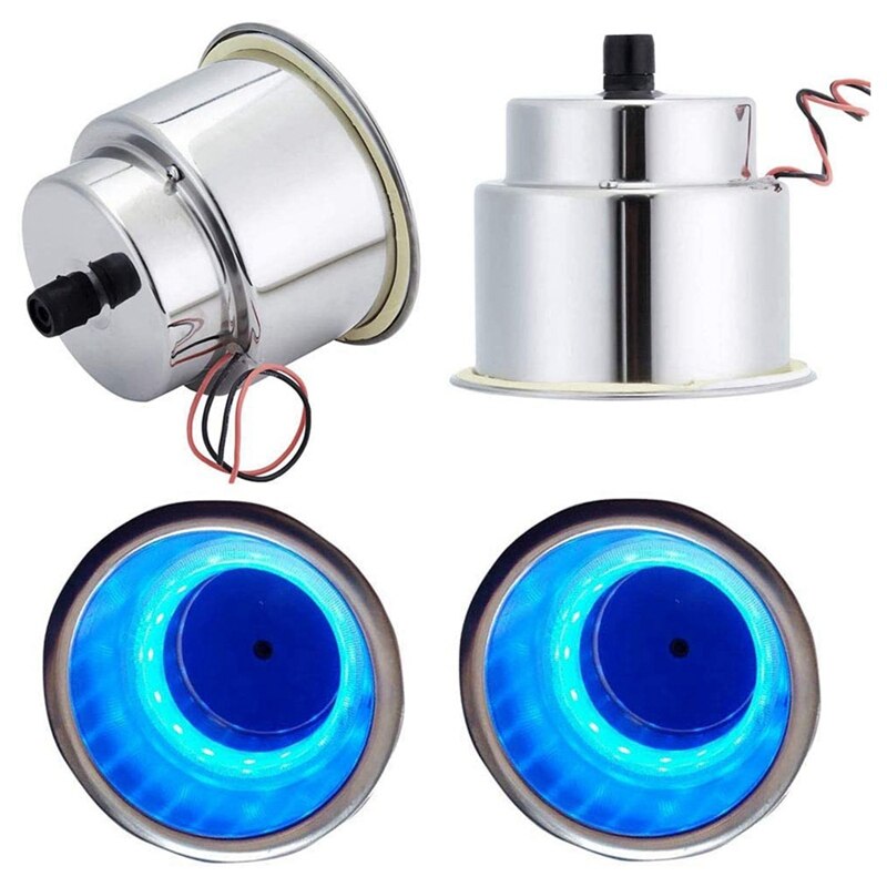 4Pack Verzonken Rvs Cup Drink Fles Houder Met Afvoer Marine Voor Boot Rv Camper Auto Truck: Blue