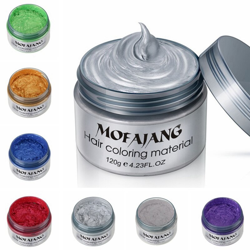 Mofajang estilo produtos de estilo cor do cabelo tintura de cera uma vez moldagem pasta de tintura de cabelo cera compõem