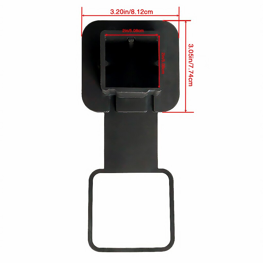 Universal Trailer Hitch Tube Cover Rubber Waterproof Cap Insert Replacement Automotive Accessory: Default Title