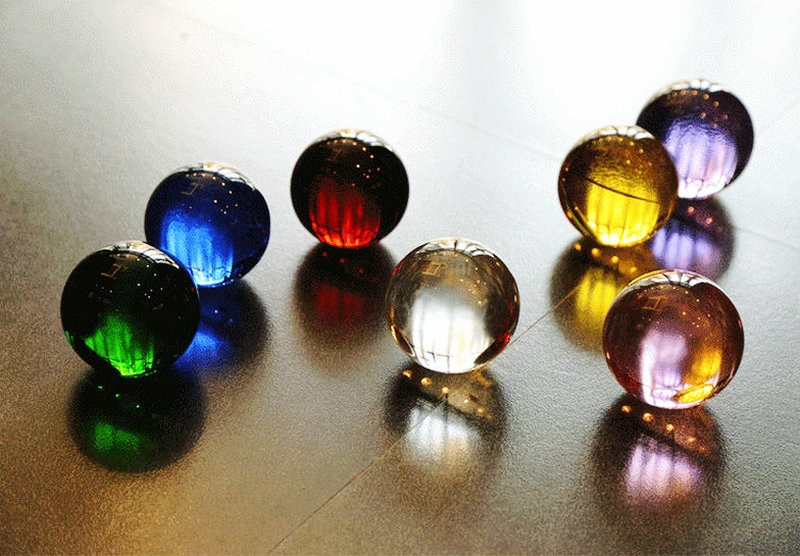 30mm farverige krystalkugler fotografisk ornament magisk glaskugle til souvenir hjemmedekoration