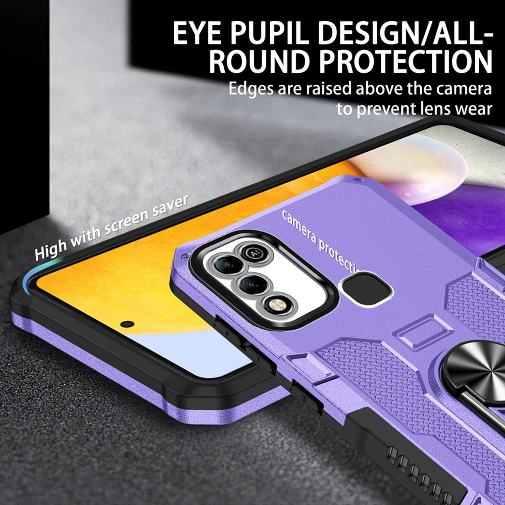 Peatkop-funda de armadura a prueba de golpes para Infinix 11 Play 10 Play, silicona + PC, soporte de anillo de Metal, funda trasera de teléfono para 9 10 11 Play