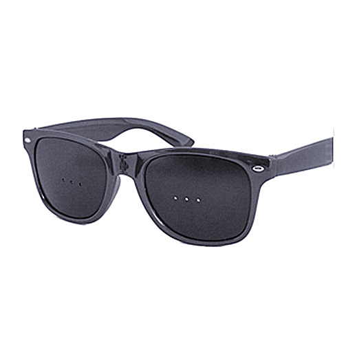 Cuidado de la visión estenopeica antifatiga, mejora de la vista, gafas con orificio pequeño, visión negra, correctiva de la vista, antifatiga: Negro
