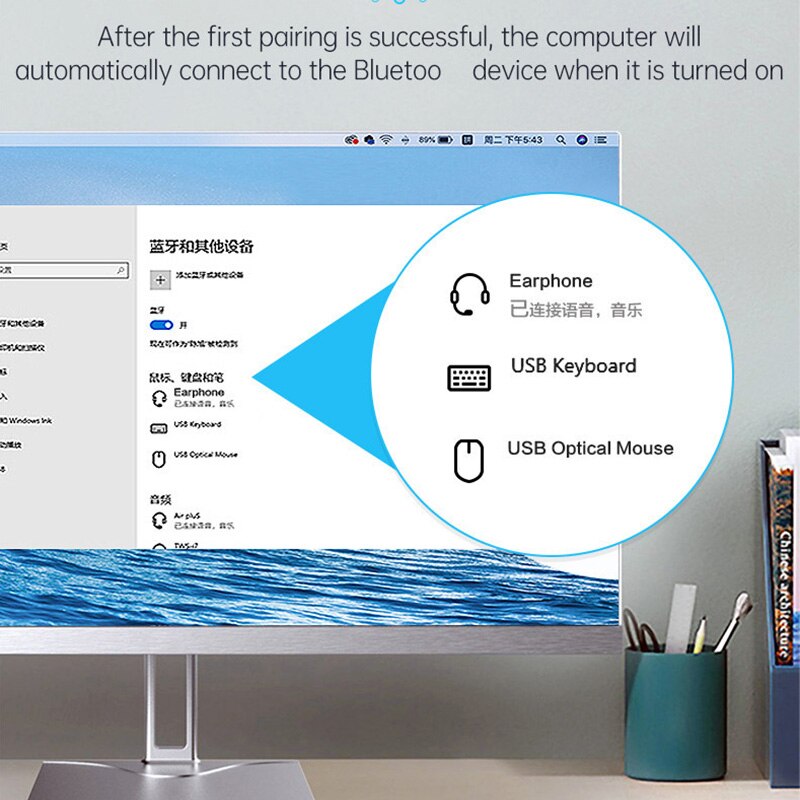 USB Bluetooth Adapter 5.0 Bluetooth Dongle USB Bluetooth 4.0 Adapter USB Receiver Transmitter wireless adapter for PC computer