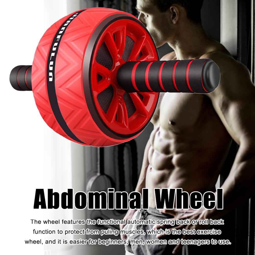 Roue abdominale à Double roue, équipement de Fitness à domicile, rouleau Ab,: Rouge
