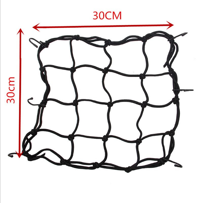 Motorcykel bagage netto cykel 6 kroge holde nede brændstoftank bagage mesh web bungee sort motorcykel cykel 6 kroge tank bil styling