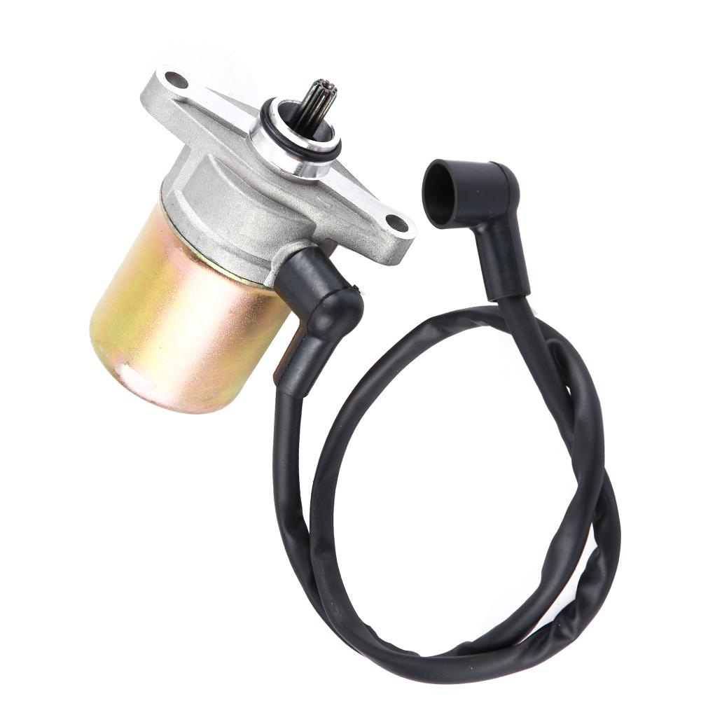 Motor Electric Starter Zinc-iron Alloy Motorcycle Starting Motor Electric Starter for GY6 50cc / 60cc Motor