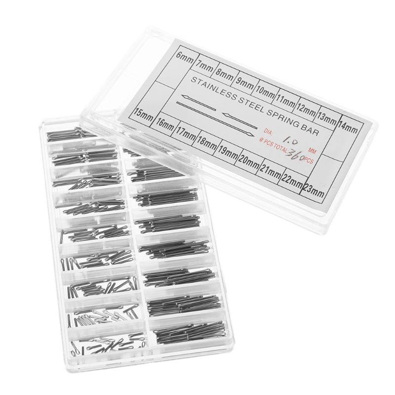 1 set klockstift 1mm diameter reparationsverktyg i rostfritt stål klockarmband tillbehör flera storlekar urmakare universal