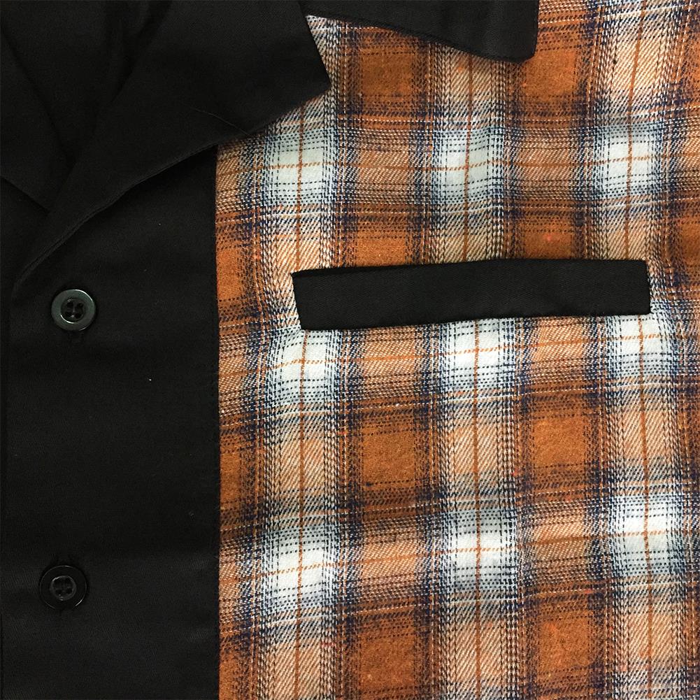 Camisas de Rockabilly para hombre, camisas Vintage Punk Rave de manga corta, dibujo de cuadros, Rock, informal, vestido de Hip Hop, 50s