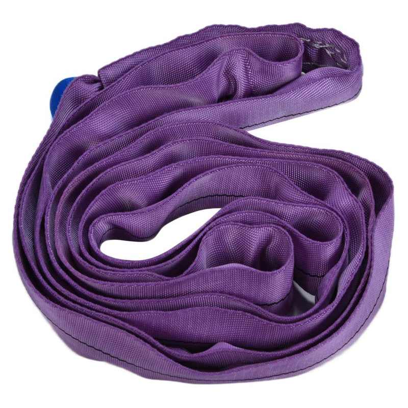 Round Lifting Sling 1T Load Endless Slings Wear Resistant for Construction Works for Machinery Equipment Crane Rigging