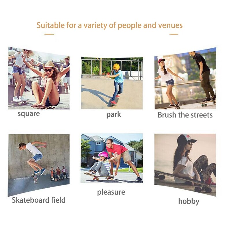 7 Layer Maple Skate Board Deck 24Inch Mini Cruiser Fish Skateboard Deck Cruiser Board Mini Skateboard Deck,Random Color