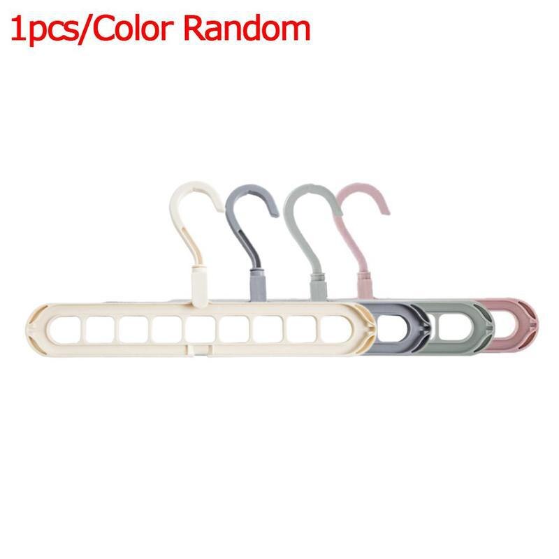 Multifunctionele Kleerhanger 3D Ruimtebesparend Ruimte Hanger Praktische Haak Kleding Kast Negen-Gat Voor Kleding Organiz O7F5: Default Title