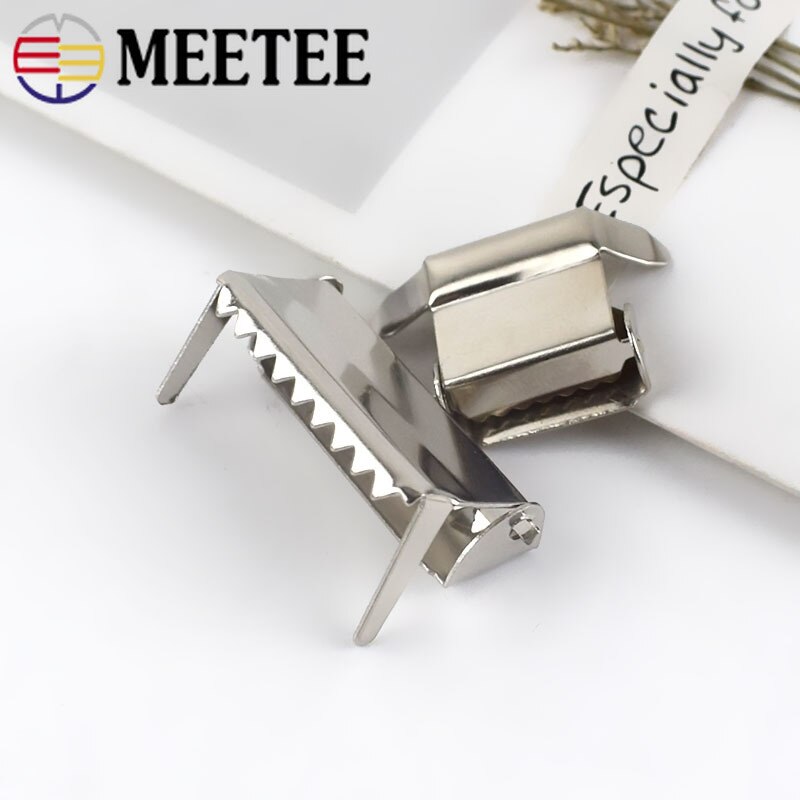 100 stücke Hosenträger Hosen Gürtel Metall Gurt Clip Schnalle Elastische Clip Tasten Schnur Stopper DIY Handwerk Zubehör KY2143