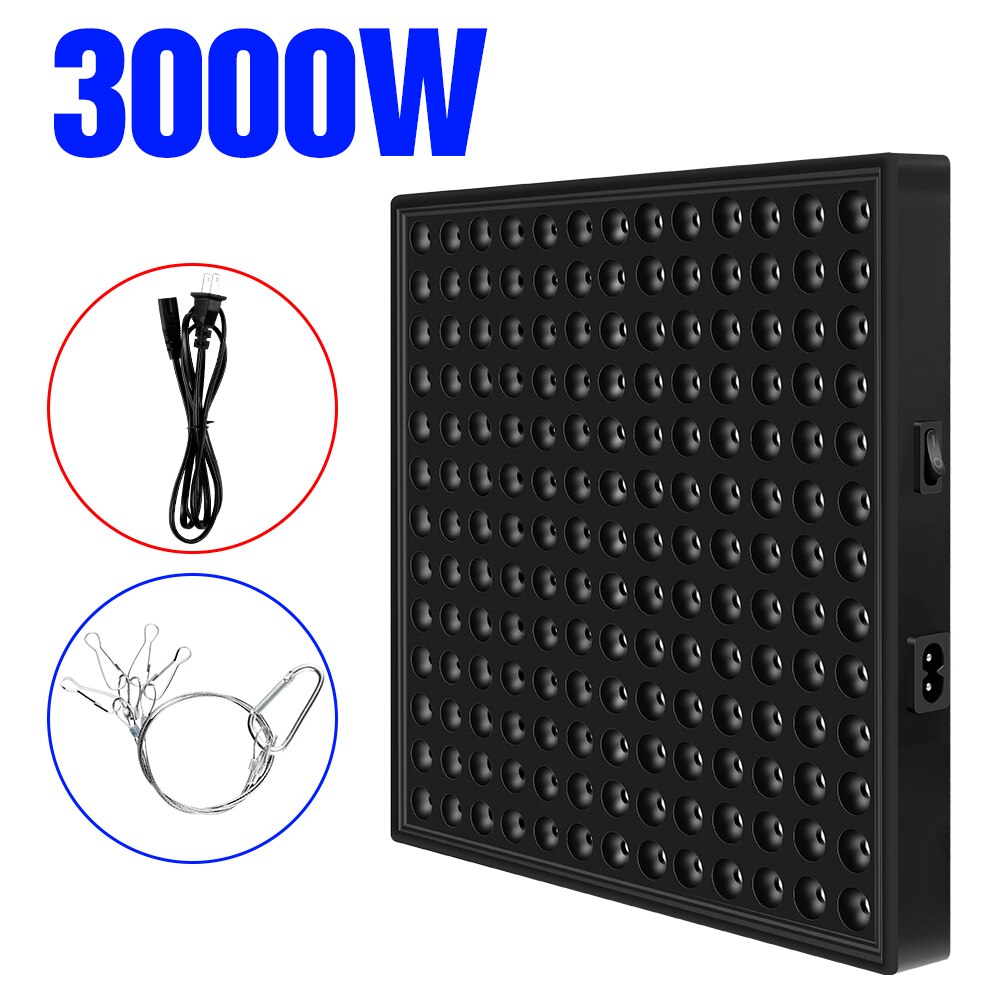 Szklarnia światło robić uprawy roślin płyta ledowy pełny widmo sadzonka Fito lampa 2000W 3000W doprowadziło lampa Fito na namiot robić domowej uprawy roślin ue wtyczka: 3000W-169leds / EU wtyczka