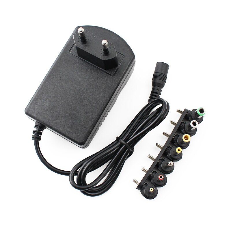 Transformateur réglable 3V 5V 6V 7V 9V 12V AC, convertisseur d&#39;alimentation réglable 220V à 12V 3a 30W mâle femelle 7 prise de connexion